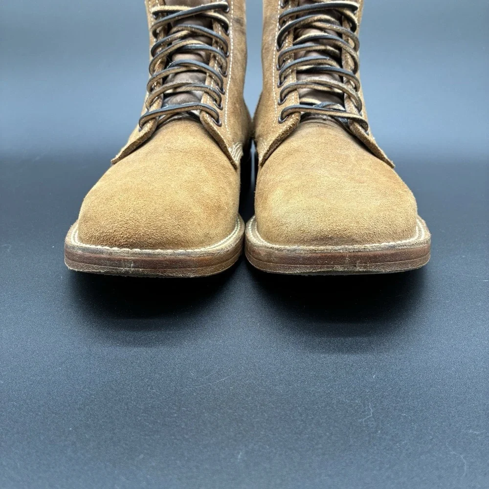 Viberg x Mr Porter Boondocker Service Boots Men's 8.5 Tan Roughout Suede